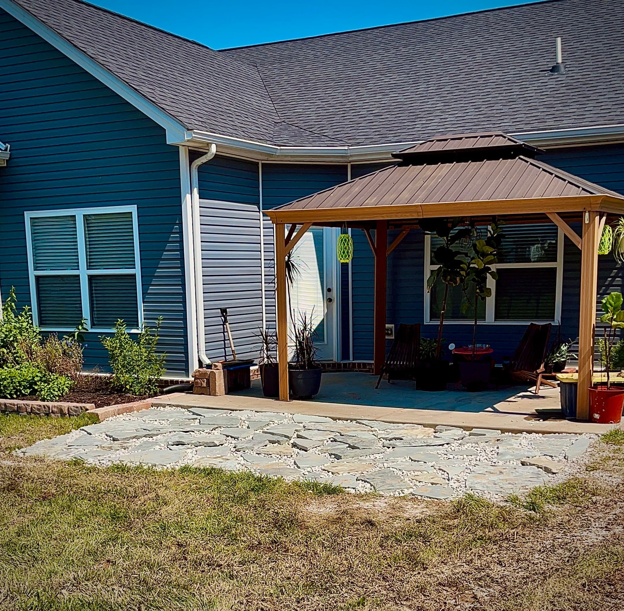 Project Flagstone Patio Extension with Built-In Drainage Solution image