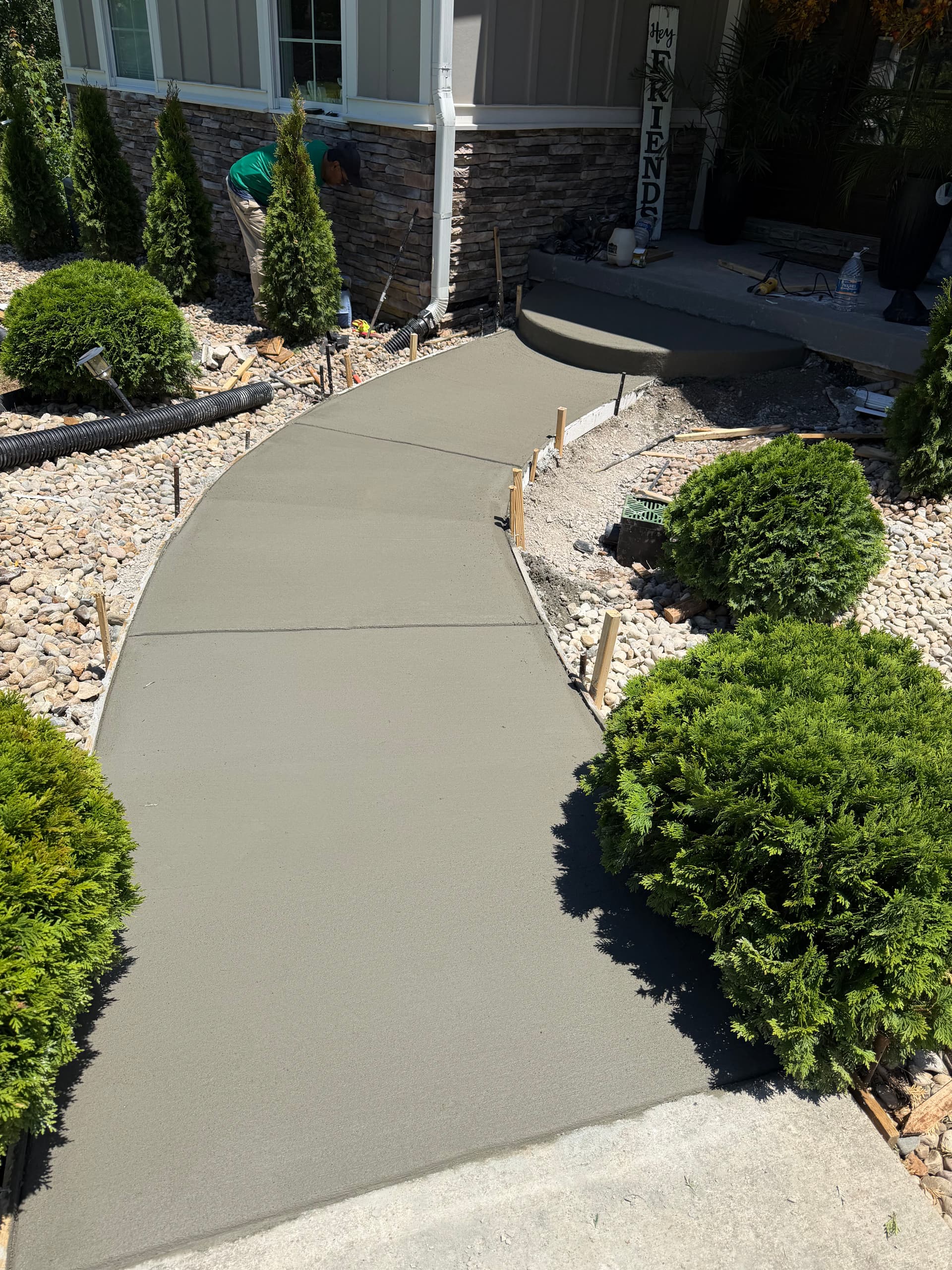 Concrete Walkway and Drainage Fix in Fairview TN image