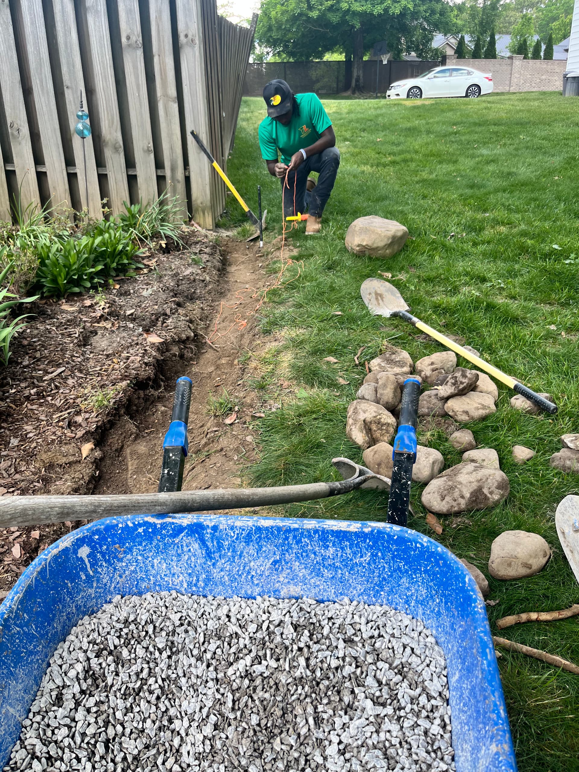 Gallery photos for River Rock Bed Install That Cuts Yard Work Down for Good: Image #1
