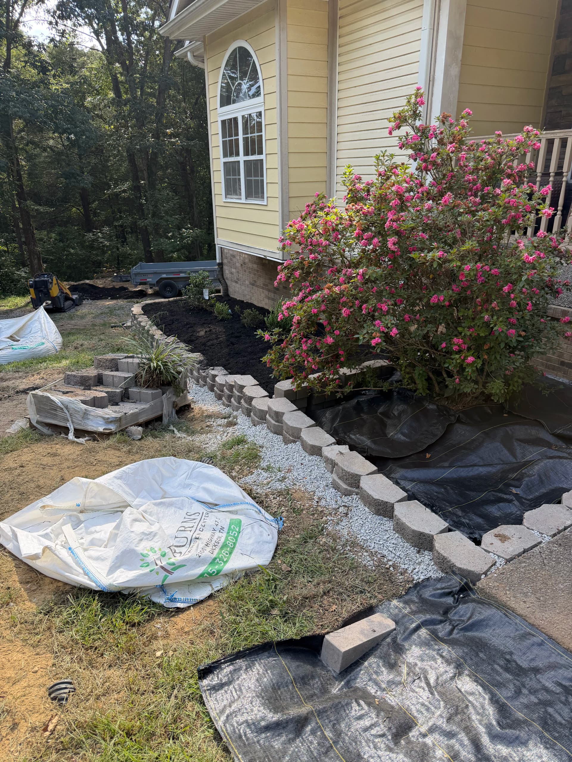 Gallery photos for Retaining Wall Features and Landscaping at a Contractor's Personal Home: Image #3